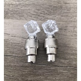 LED Dice Led Lights 2X MultiColor Tire Wheels Valve Stem Caps Car Truck Bike