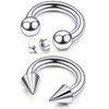 Tvalccoy F136 Titanium 4g Septum Ring Prince Albert Jewelry for