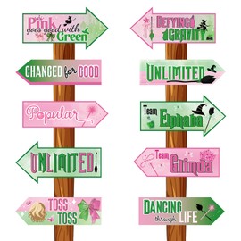 Witch Birthday Party Decorations Pink and Green Welcome Sign Party Supplies Direction Signs Decor Photo Booth Props for Home Decorations