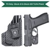 Glock 43 w/TLR-6 Holster, IWB Carbon Fiber Kydex Holster Fit: