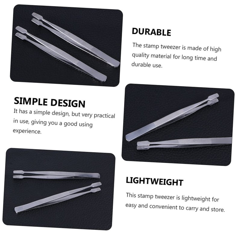 SAFIGLE Stainless Steel Stamp Nipper and Tweezer Set for Eyelash