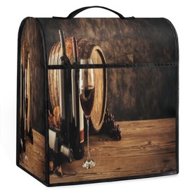 ADTASU Vintage Wine Glass Kitchen Aid Cover for Mixer, Blender Cover Dust Cover, Washable Kitchen Aid Stand Mixer Appliance Cover, Resistant Protective Coffee Maker Cover for Stand Mixer