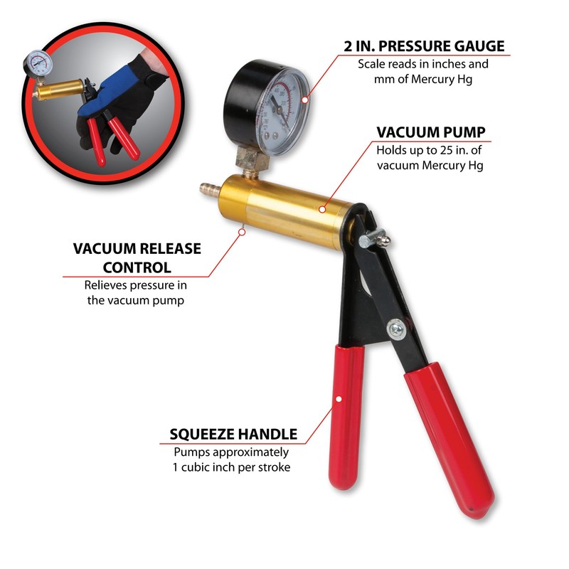 Performance Tool W87031 Vacuum Pump Kit For Vacuum and Pressure