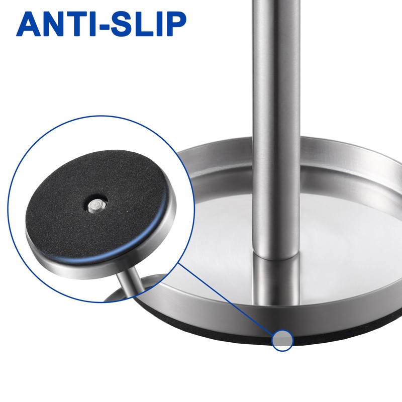 Brushed 18/8 Stainless-Steel Toothbrush Holder Stand: Rustproof Bathroom Countertop Organizer,