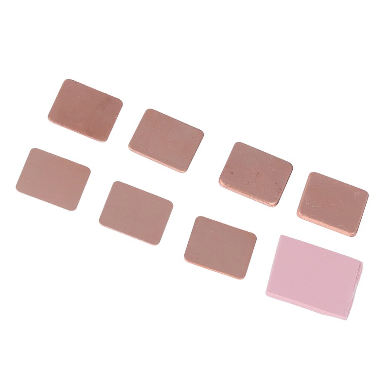 70PCS Copper Heatsink Sheets with 10PCS Silicone Pads Cooling Thermal