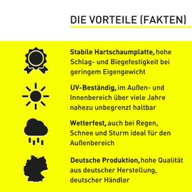 Entry Free Signs (30 x 20 cm Plastic) - Ausfahrt freihalten Sign - Never Again Parked - Even Opposite - (Yellow) - Keep Day and Night Free
