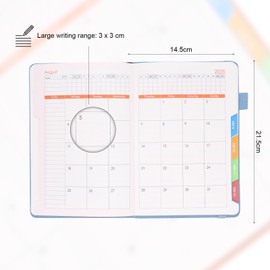 2025 Book Calendar, A5 Appointment Calendar, Weekly Planner, 1 Day per Page Daily Planner with Timetable, Time Management, 365-Day Office Plan, Academic Organiser, Suitable for Home Office Schools