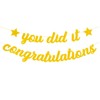 BHSTTNIXP Graduation Banner,Prom Decorations 2025 Flag,You Did It Congratulations Banner