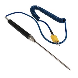 Sper Scientific Type K Penetration Thermometer Probe 800065 - High-Temperature Range -50°C to +400°C, Durable 4" Stainless Steel Probe with 53" Cord - 2 pc