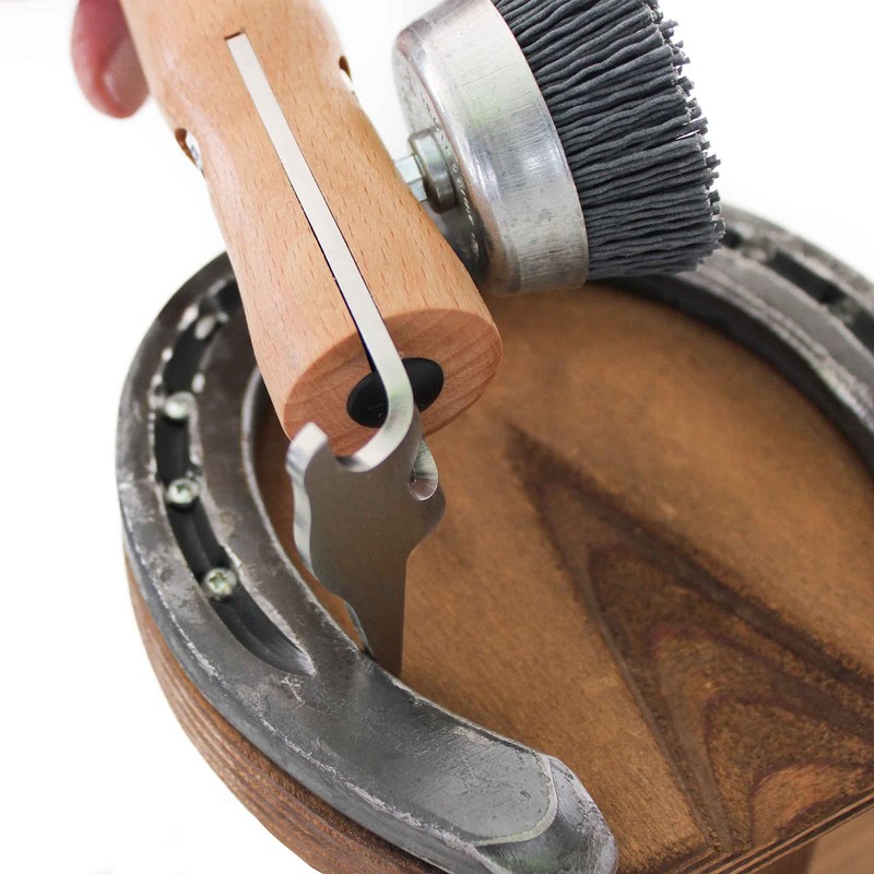 Hobber Midsize Hoof Pick for Horses, Stainless Steel, Ergonomic Handle,
