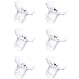 6PCS Flange Inserts 17mm Compatible with Momcozy S12 Pro/S9 Pro/S9/S10/S12/Spectra/Medela/Bellababy/Lansinoh/TSRETE/Willow 24mm Breast Pump,Reduce 26mm Tunnel Down to Correct Size