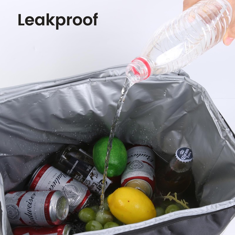 musbus Large Foldable Cooler Bag with Cooling Function, Black 7,