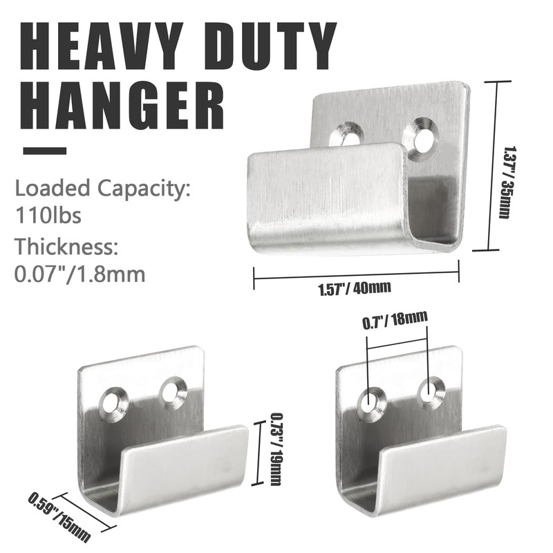 Luomorgo 10 Pcs Tile Display Wall Hanger, Stainless Steel Wall