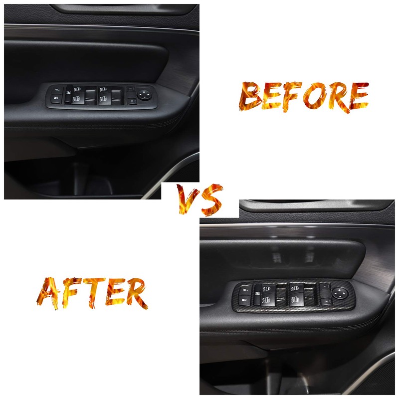 JeCar - Kit de embellecedor de botón interior para Jeep