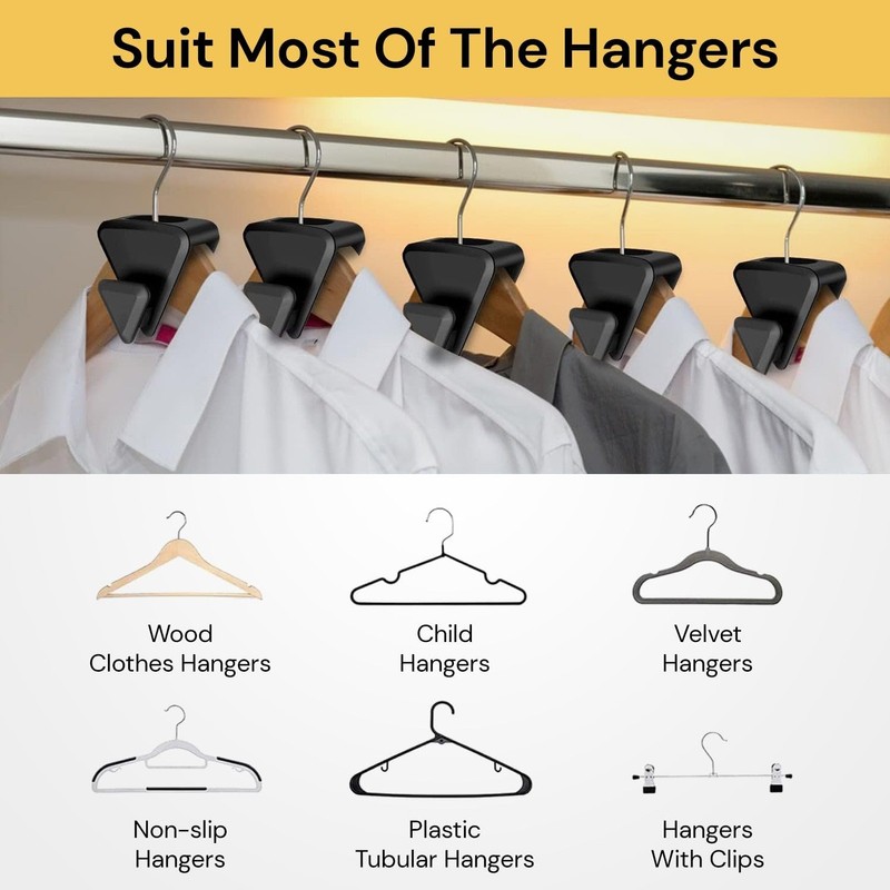 Spendeal 36 Pcs Clothes Hanger Connector Hooks, Space Saving Hanger