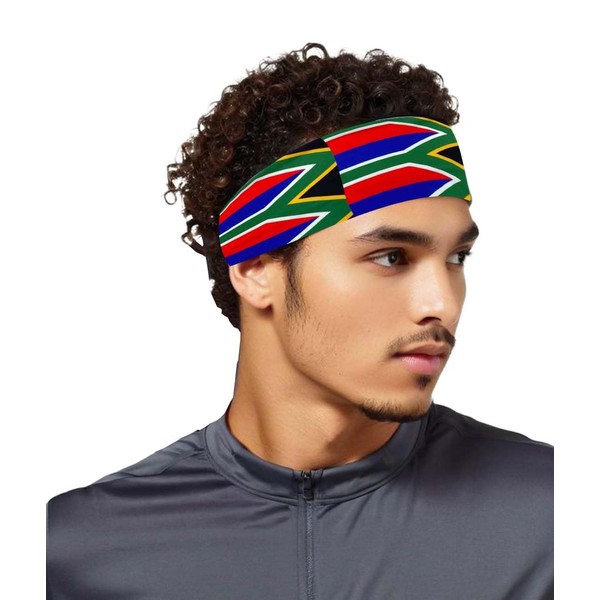 South Africa Headband for Man Woman,South African Flag Non Slip