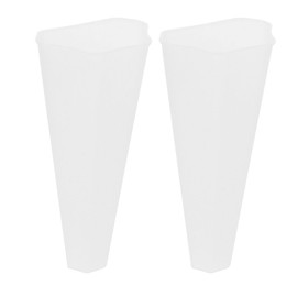 Toddmomy 2pcs Wall Mounted Plant Terrariums Cone Shaped Hanging Planter Clear Plastic Flowerpot Vase Wall Plant Holder for Propagating Hydroponic Plants