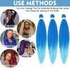 WacanDan Ombre Blue Braiding Hair Pre stretched 26 Inch 3