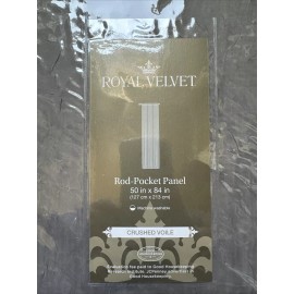 Royal Velvet NEW Royal Velvet 50"x 84" Gray Crushed Voile Sheer Rod Pocket Panels Curtains