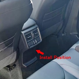 Beautost Fit For Subaru New Forester 2025 Interior Rear Seat Air Condition Vent Outlet Kick Protector Cover Trim (Piano Black)