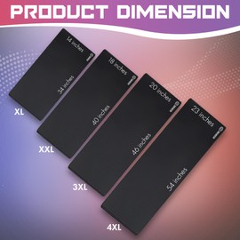 ICONIC - PRO PC GEAR 4XL Oversized & Ultimate Gaming Desk Mat 54"x23"(Black) - Giant & Thicker 4mm - Stitched/Water Proof/Non Slip Base