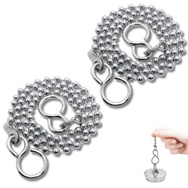 XIYING 2 Pcs Bath Plug and Chain, Sink Bath Plug Chain, Plugs Chains for Bathroom Sink, Drain Plugs Suitable for Bathtubs and Toilets