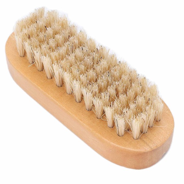 Wooden Nail Brush, Fingernail and Toenail Brushes for Men and Women, Non-Slip Double-Sided Hand and Nail Brush for Nail Studio, Gardeners, Mechanics and More