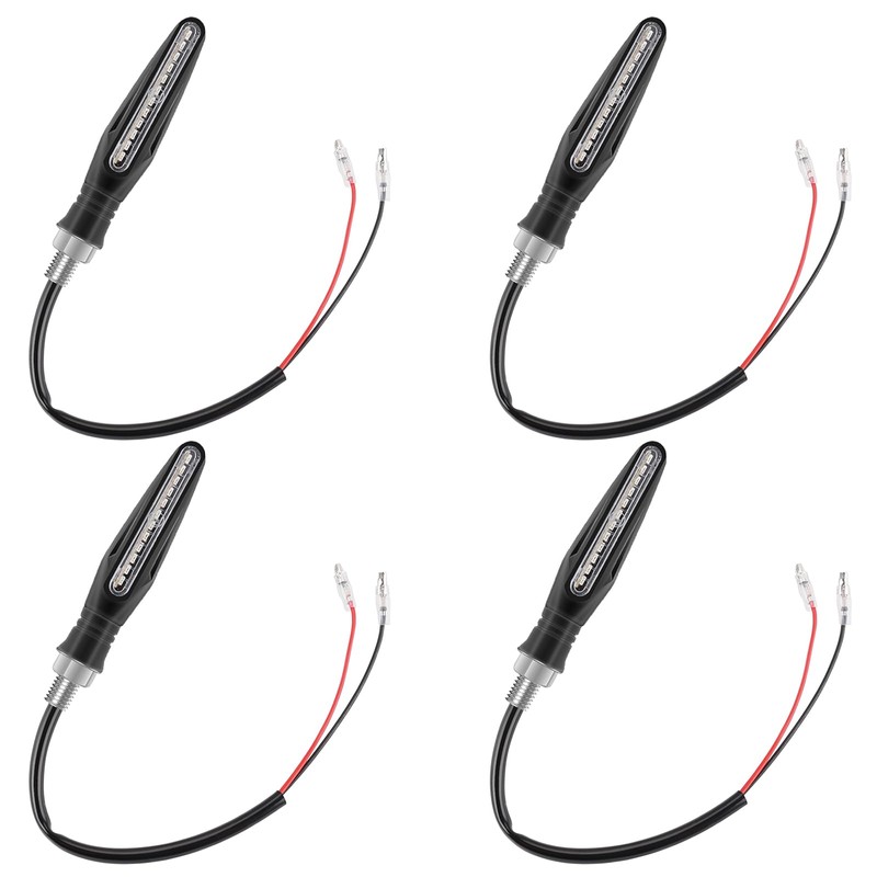Kinstecks 4PCS Motorcycle Indicators Flowing Turn Signal Lights Motorbike Turning