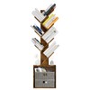 GRUSIGN 6 Tier Tree Book Shelf Small Bookshelf Corner Floor