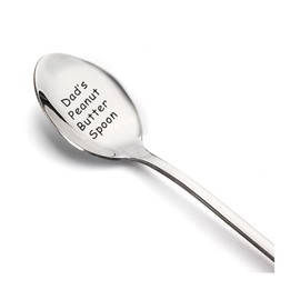Dad Gifts Spoons from Daughter Son Dad's Peanut Butter Spoon for Dad Birthday Christmas Gift for Dad Daddy Peanut Butter Lover Gifts for Father Daddy Engraved Spoons
