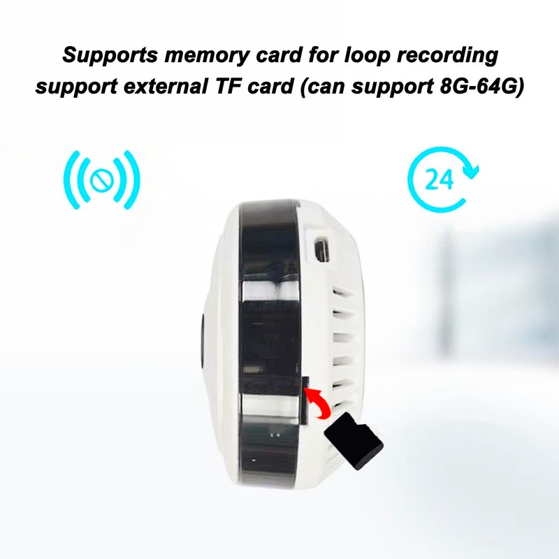 Fisheye 360 Degree Panoramic Webcam Wifi Wireless Camera Night Vision