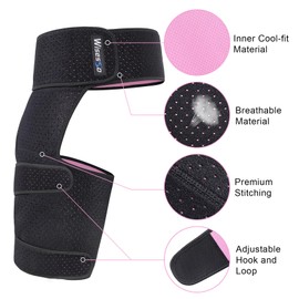 Wisesso Hip Brace, Groin Wrap Hip Braces for Sciatica Pain Relief, Pink