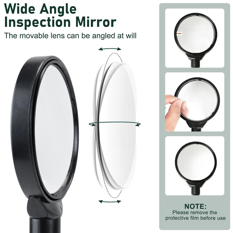 Flehomo Adjustable Rotatable Mirror, Easy Gutter Inspecter Tool from The