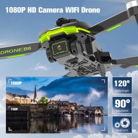 Drone with Camera 4K, Brushless Motor Mini Foldable Drone for Beginners, One Key Start/Altitude Hold/36 Mins Long Flight Time, Toys Gifts for Boys and Men (Green)
