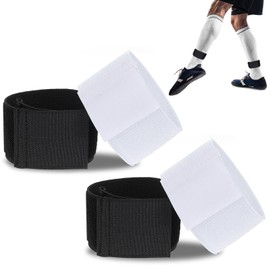 4 Pcs Soccer Shin Guard Strap Shin Pad Holders Shins Fixed Straps Anti Slip Sports Football Legging Lightweight Adjustable Sports Guard Stay for Kicking Ball Running Cycling