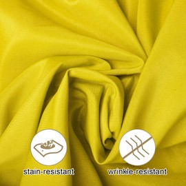 25pcs Polyester Cloth Napkins - 20 x 20 inch Yellow Washable Dinner Napkins with Hemmed Edges for Restaurant/Wedding/Hotel(25,Yellow)