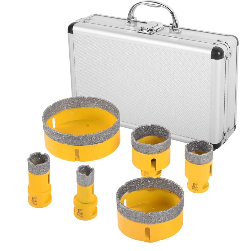 LFGUD Diamond Hole Saw Kit, 6-Piece Diamond Core Drill Bits