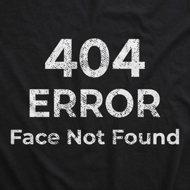 404 Error Face Not Found Face Mask Funny Internet Humor Nose and Mouth Covering Funny Masks for Adults Cool Meme Novelty Masks for Adults Black 2 Pack