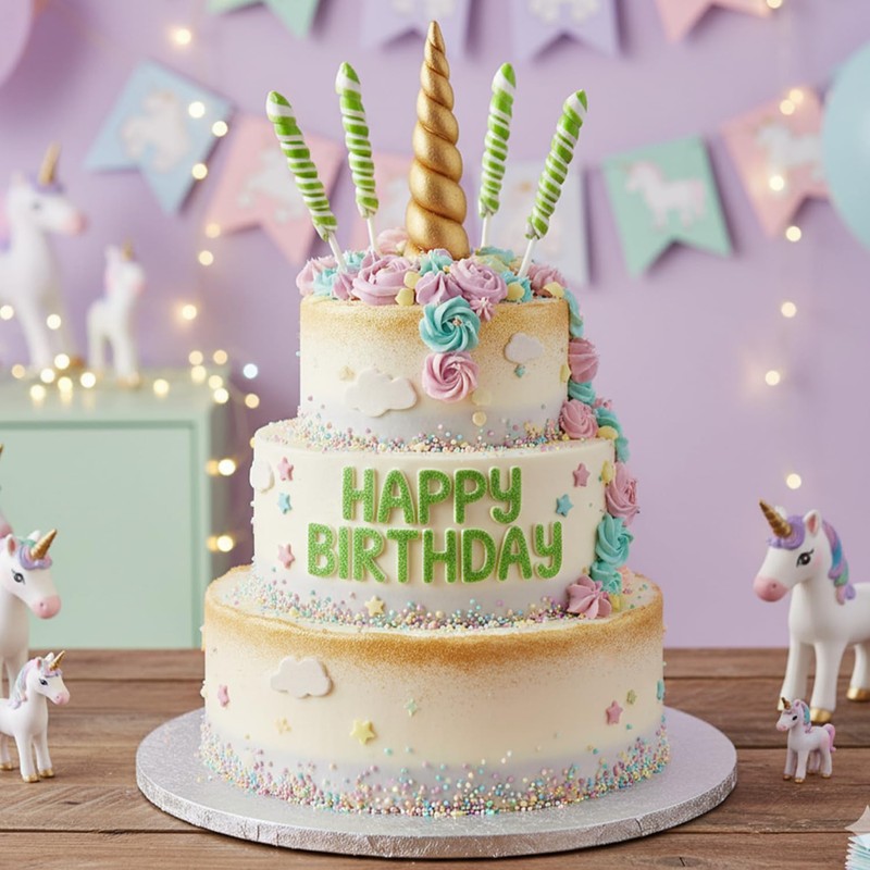Adams & Brooks Bright Green Apple Mini Unicorn Pops, 10