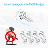 CGEAMDY Anti Theft Number Plate Screws Set, Security Screws for