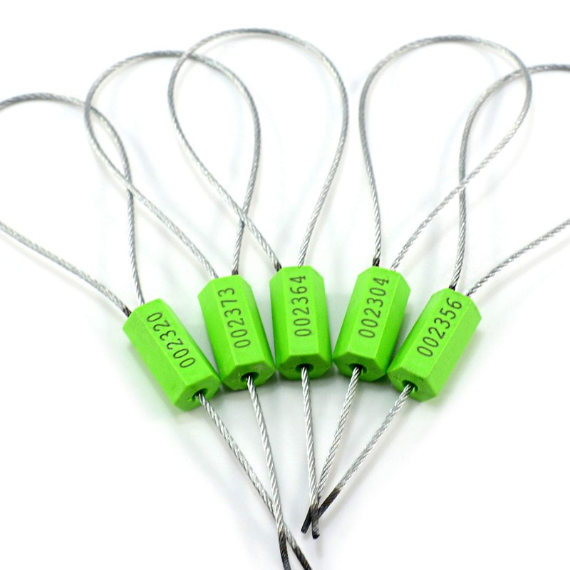 50pcs Numbered Security Cable Seals Tamper Proof Steel Wire Cable