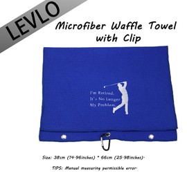 LEVLO Funny Retirement Gift Golf Towels for Man I'm Retired It No Longer My Problem Golf Towels for Husband Dad Uncle Grandpa (It No Longer My Problem)