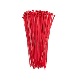 ZipTie.com 11-inch Red Multi-Purpose Cable Tie, 75-lb Tensile Strength, UL Listed, 100-Pack