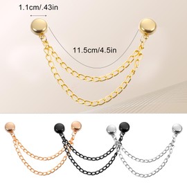 WLLHYF 12 Pcs Magnetic Clothing Pins Multi-Function Metal Magnetic Clothing Clips with Chain Securely Hold Fabrics in Place for Hijab, Scarves, Trousers