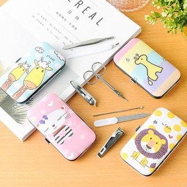 Other brands Cute character portable nail clipper set toenail clipper set - Adult Giraffe / 귀여운 캐릭터 휴대용 손톱깎이 세트 발톱깎이 세트 - 어른기린