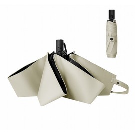 lucrubun Parasol, UV Protection, 3.9 inches (100 cm), Light Shade, Foldable, Lightweight, 7.1 oz (200 g), Stylish, For Both Rain or Shine, Women's, Men's, Mother's Day, Father's Day, Gift, beige