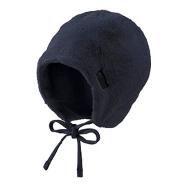 Sterntaler Knot Hat with Floral Pattern – Girls' Turban Hat Made of Soft Sweat Fabric, navy