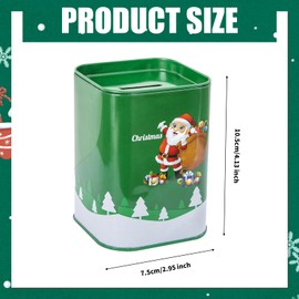1 PCS Christmas Themed Piggy Bank, Christmas Coin Bank Tin Money Bank, Christmas Santa Money Bank Snowman Elk Random Theme Coin Bank, For Kids Indoor Decoration