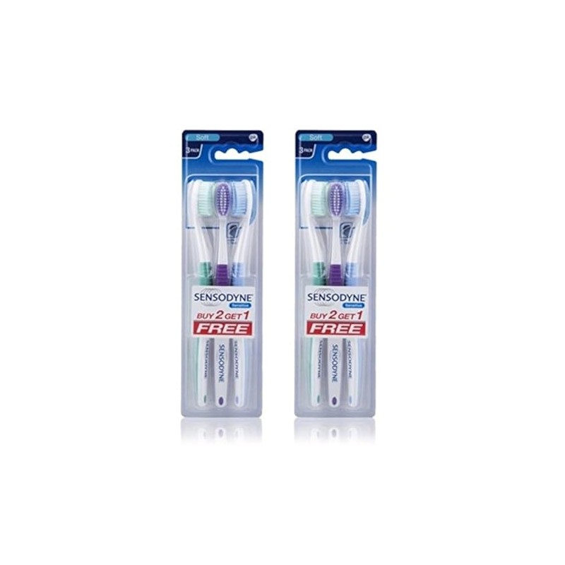 Sensodyne Sensitive Toothbrush Soft Sensitive Teeth, 3 Count (Pack of