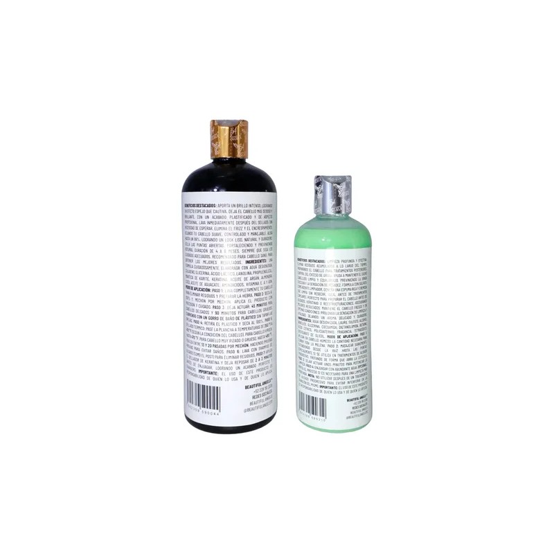 Kit Efecto Espejo Gold 1l,shampoo Limpieza Profunda 500 Ml